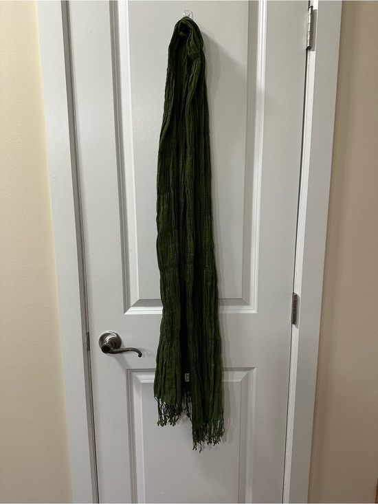 Ruehl No.925 Accessories - Ruehl No.925 Olive Green Crinkle Fringe Scarf